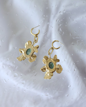 Leo Rising // boucles d'oreilles en laiton - bijoux ORA-C - bijoux faits à la main par Caroline Pham, designer indépendante basée à Montréal