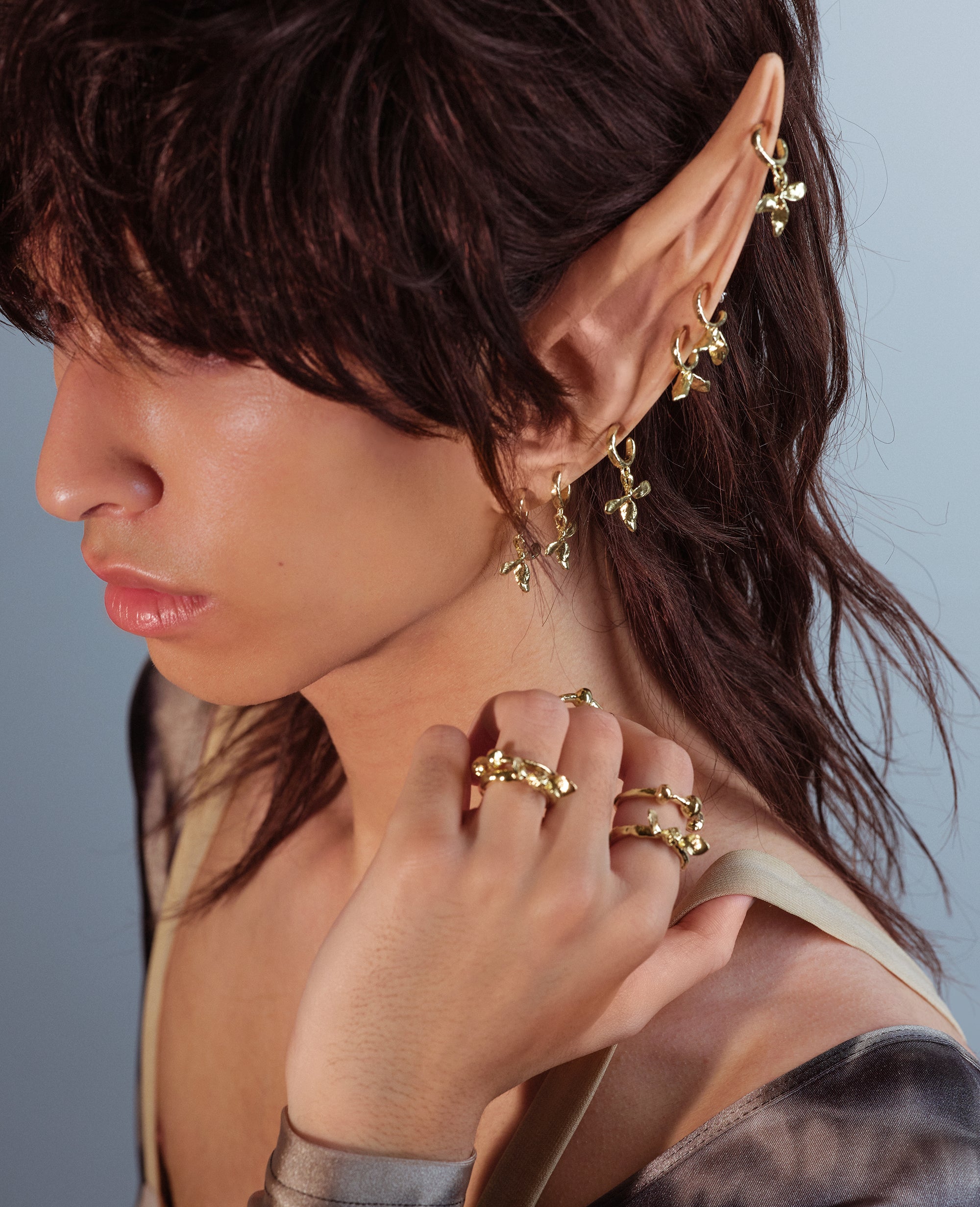TRIFOLI // anneaux dorés - Bijoux ORA-C - Bijoux faits main par la designer indépendante Caroline Pham, basée à Montréal.