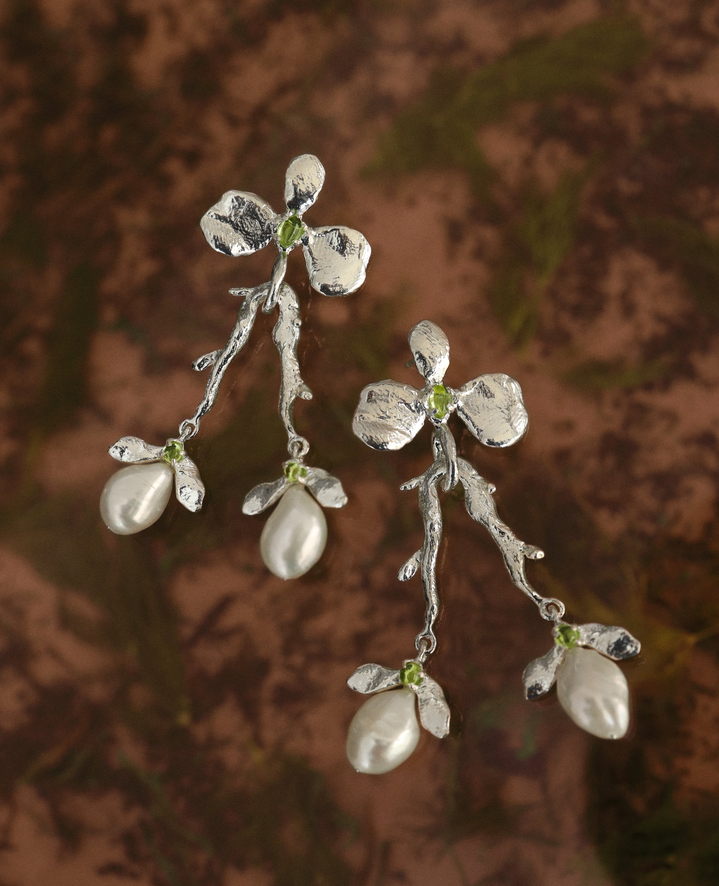 PRICKLY TRILLIUM // boucles d'oreilles en argent - ORA-C jewelry - bijoux faits à la main par la designer indépendante montréalaise Caroline Pham